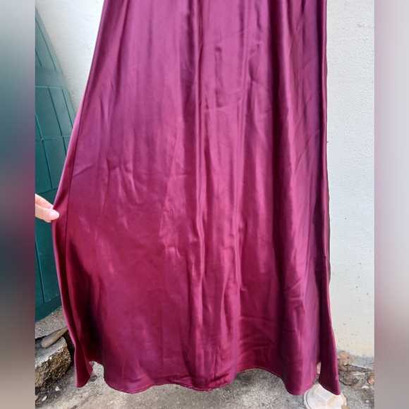 Blondie & Me Evening Ball Gown Deep Cherry Red sequin by Linda Bernell Size 11 J - Picture 4 of 9